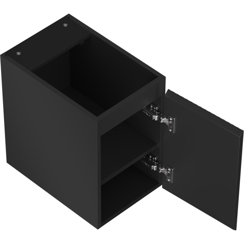 Mexen Rivel koupelnová skříňka pod umyvadlo 30 cm, 1 dveře, drážkovaná, černá matná - 91A21-03047-1-BF71