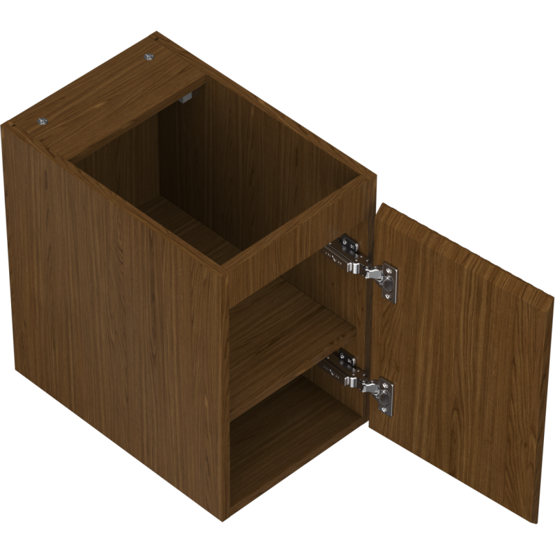 Mexen Rivel koupelnová skříňka pod umyvadlo 30 cm, 1 dveře, drážkovaná, ořech - 91A21-03047-1-BF86