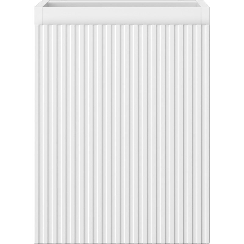 Mexen Rivel koupelnová skříňka pod umyvadlo 35 cm, 1 dveře, rýhovaná, bílá mat - 91A21-03547-1-BF01