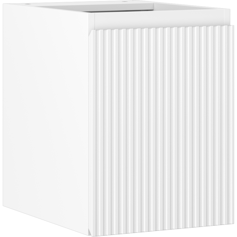 Mexen Rivel koupelnová skříňka pod umyvadlo 35 cm, 1 dveře, rýhovaná, bílá mat - 91A21-03547-1-BF01