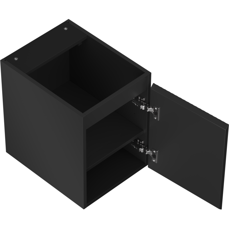 Mexen Rivel koupelnová skříňka pod umyvadlo 35 cm, 1 dveře, drážkovaná, černá mat - 91A21-03547-1-BF71