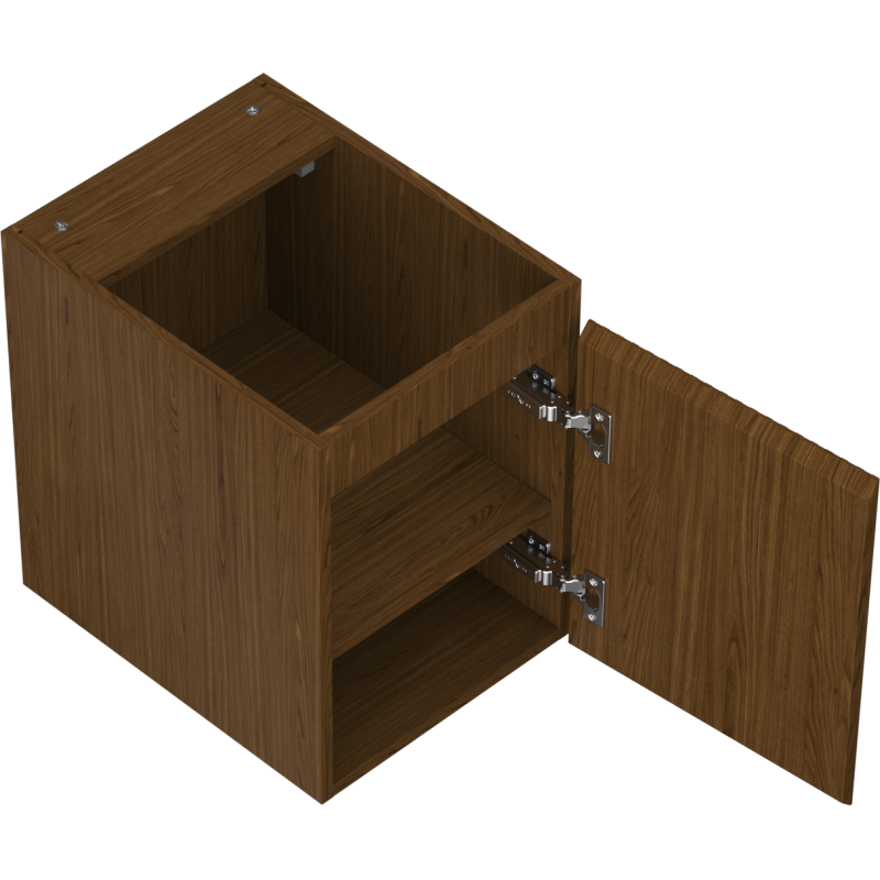 Mexen Rivel koupelnová skříňka pod umyvadlo 35 cm, 1 dveře, rýhovaná, ořech - 91A21-03547-1-BF86