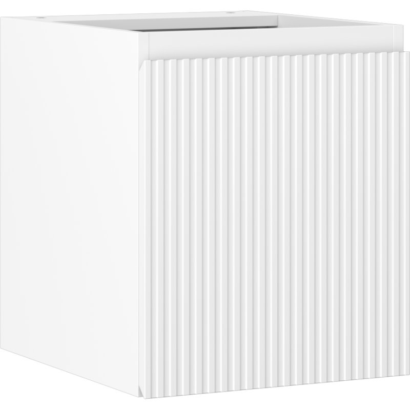 Mexen Rivel koupelnová skříňka pod umyvadlo 40 cm, 1 dveře, drážkovaná, bílá mat - 91A21-04047-1-BF01