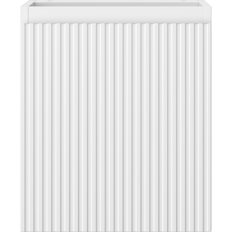 Mexen Rivel koupelnová skříňka pod umyvadlo 40 cm, 1 dveře, drážkovaná, bílá mat - 91A21-04047-1-BF01