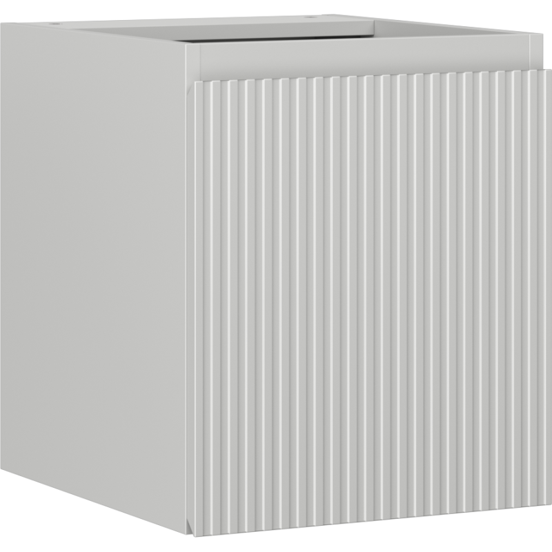 Mexen Rivel koupelnová skříňka pod umyvadlo 40 cm, 1 dveře, drážkovaná, šedá mat - 91A21-04047-1-BF62