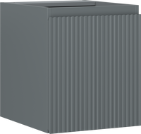Mexen Rivel koupelnová skříňka pod umyvadlo 40 cm, 1 dveře, drážkovaná, grafit mat - 91A21-04047-1-BF66
