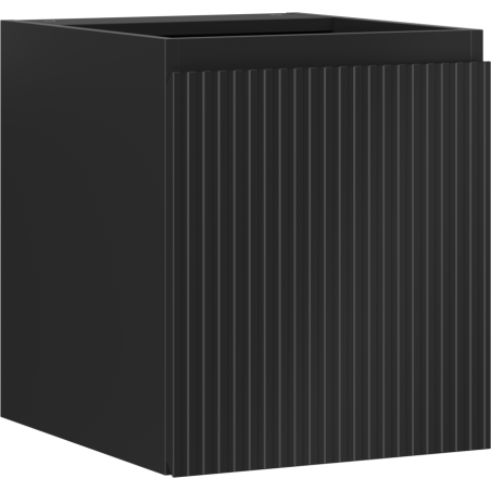 Mexen Rivel koupelnová skříňka pod umyvadlo 40 cm, 1 dveře, drážkovaná, černá matná - 91A21-04047-1-BF71