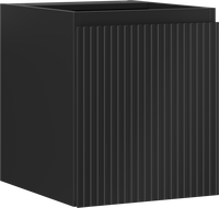 Mexen Rivel koupelnová skříňka pod umyvadlo 40 cm, 1 dveře, drážkovaná, černá matná - 91A21-04047-1-BF71