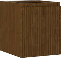 Mexen Rivel koupelnová skříňka pod umyvadlo 40 cm, 1 dveře, drážkovaná, ořech - 91A21-04047-1-BF86