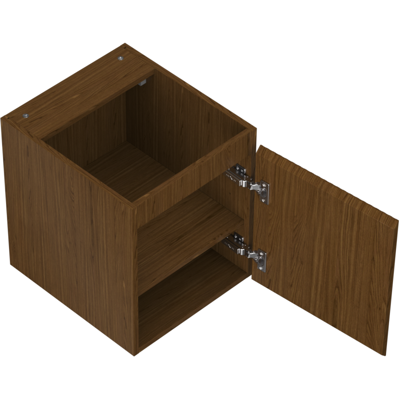 Mexen Rivel koupelnová skříňka pod umyvadlo 40 cm, 1 dveře, drážkovaná, ořech - 91A21-04047-1-BF86