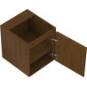 Mexen Rivel koupelnová skříňka pod umyvadlo 40 cm, 1 dveře, drážkovaná, ořech - 91A21-04047-1-BF86