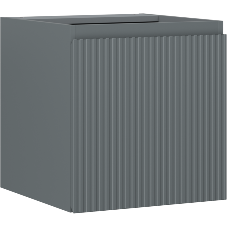 Mexen Rivel koupelnová skříňka pod umyvadlo 45 cm, 1 dveře, drážkovaná, grafit mat - 91A21-04547-1-BF66
