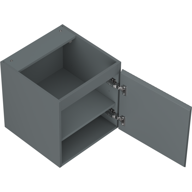 Mexen Rivel koupelnová skříňka pod umyvadlo 45 cm, 1 dveře, drážkovaná, grafit mat - 91A21-04547-1-BF66