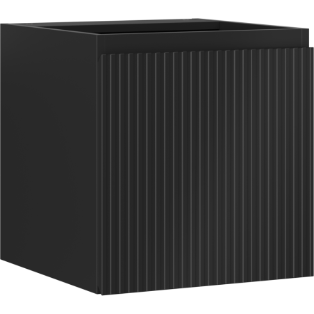 Mexen Rivel koupelnová skříňka pod umyvadlo 45 cm, 1 dveře, drážkovaná, černý mat - 91A21-04547-1-BF71
