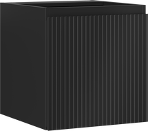 Mexen Rivel koupelnová skříňka pod umyvadlo 45 cm, 1 dveře, drážkovaná, černý mat - 91A21-04547-1-BF71