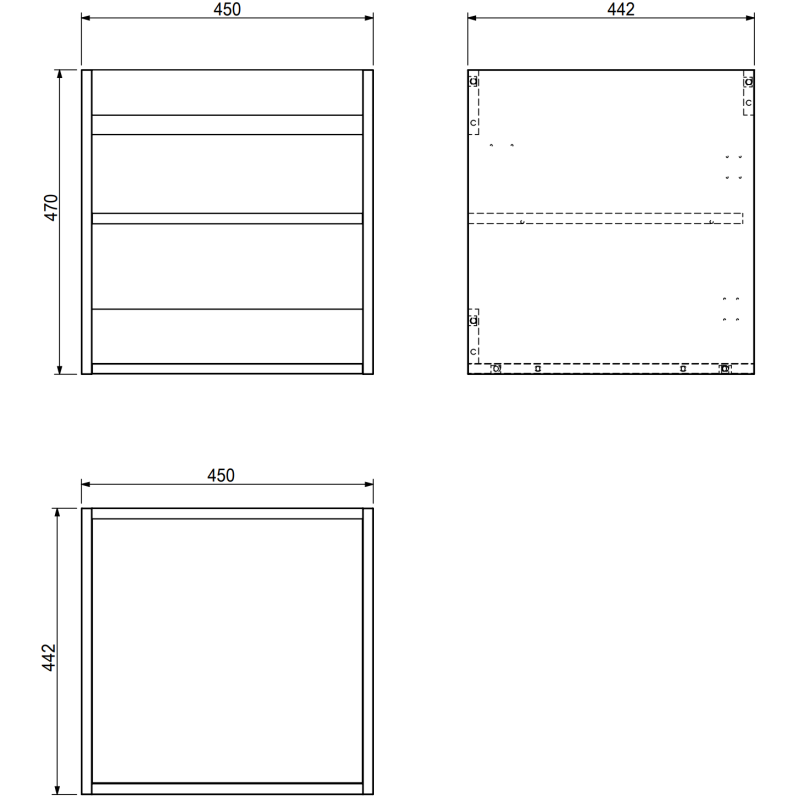 Mexen Rivel koupelnová skříňka pod umyvadlo 45 cm, 1 dveře, drážkovaná, ořech - 91A21-04547-1-BF86