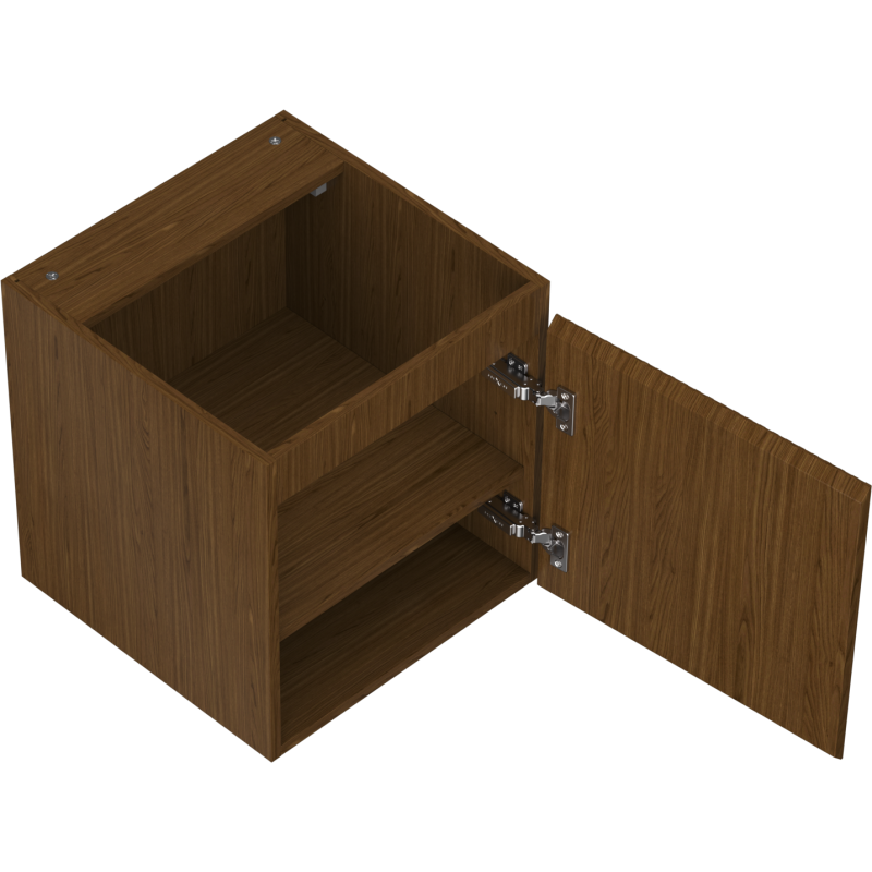 Mexen Rivel koupelnová skříňka pod umyvadlo 45 cm, 1 dveře, drážkovaná, ořech - 91A21-04547-1-BF86