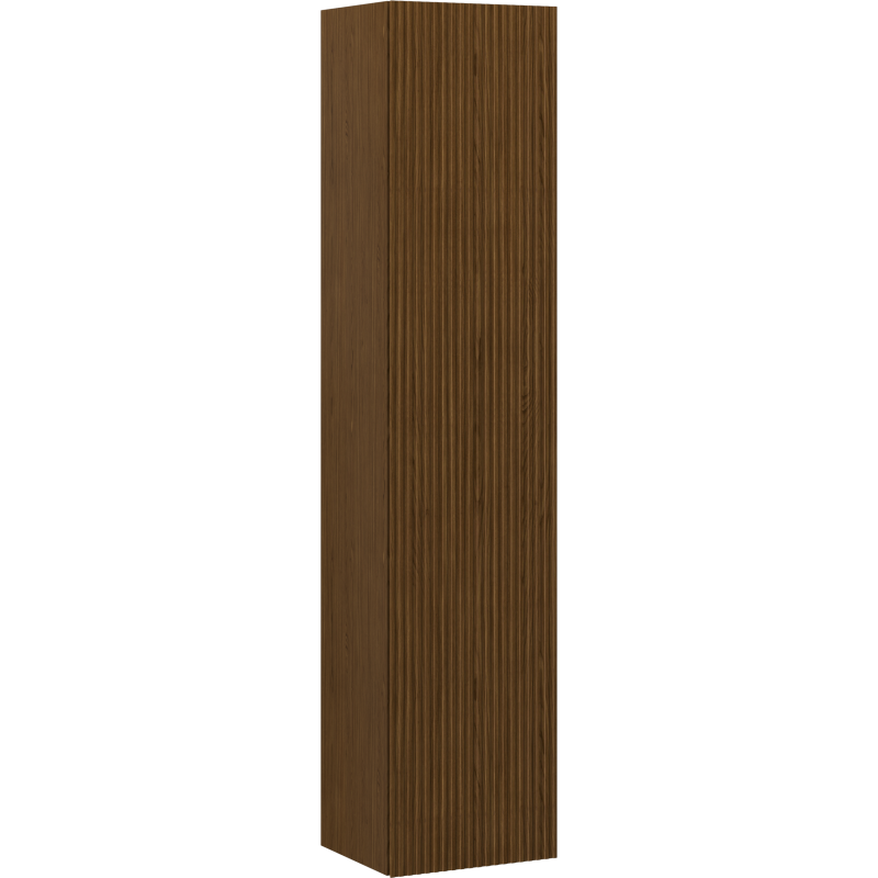 Mexen Rivel koupelnový sloupek 35 cm, 1 dveře, drážkovaný, ořech - 91A21-03016-1-BF86