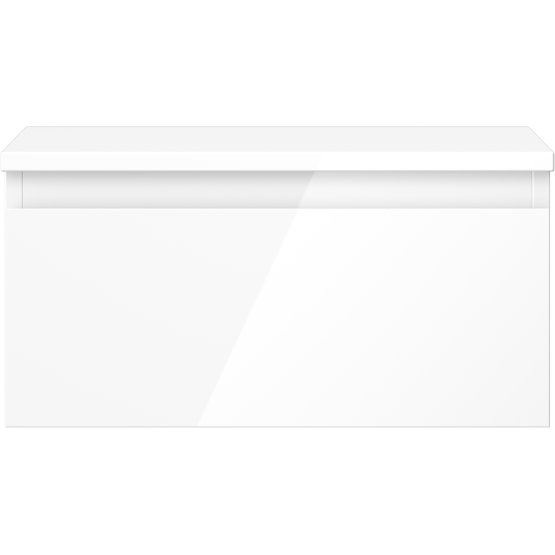 Mexen Orio koupelnová skříňka pod umyvadlo 50 cm s deskou, 1 zásuvka, bílý lesk - 91A10-05023-1-BFC00