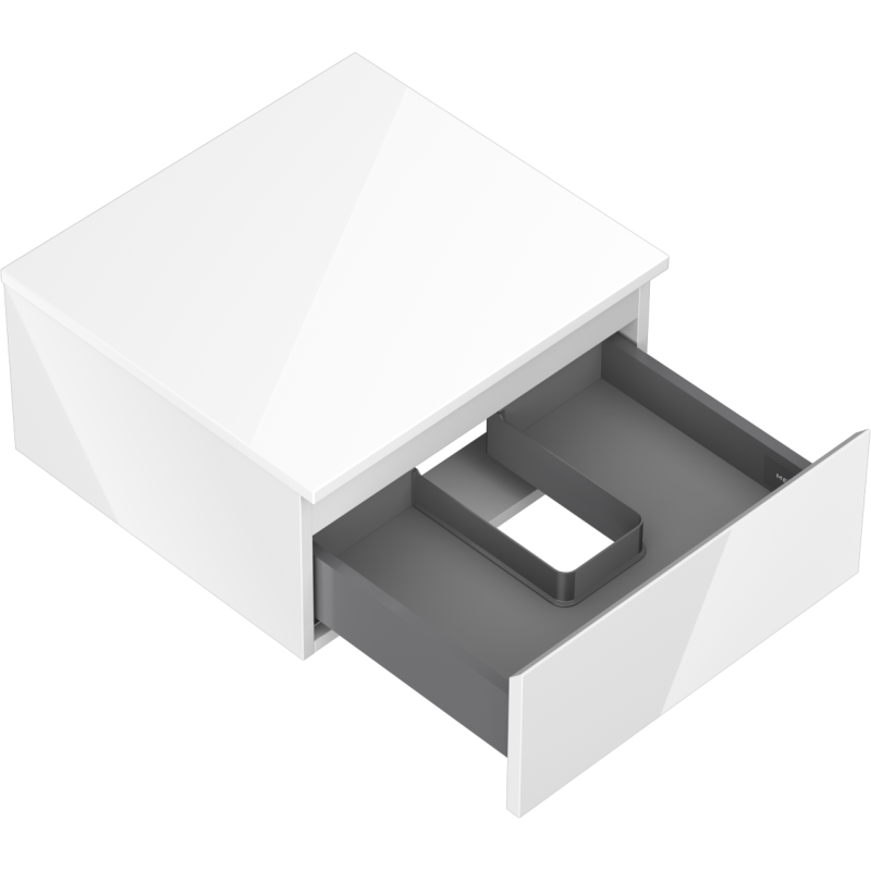 Mexen Orio koupelnová skříňka pod umyvadlo 50 cm s deskou, 1 zásuvka, bílý lesk - 91A10-05023-1-BFC00