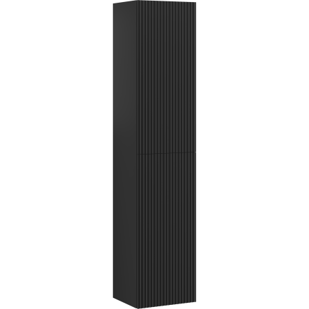 Mexen Rivel sloupek koupelnový 35 cm, 2 dveře, rýhovaný, černý mat - 91A21-03016-2-BF71
