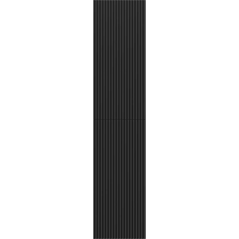 Mexen Rivel sloupek koupelnový 35 cm, 2 dveře, rýhovaný, černý mat - 91A21-03016-2-BF71