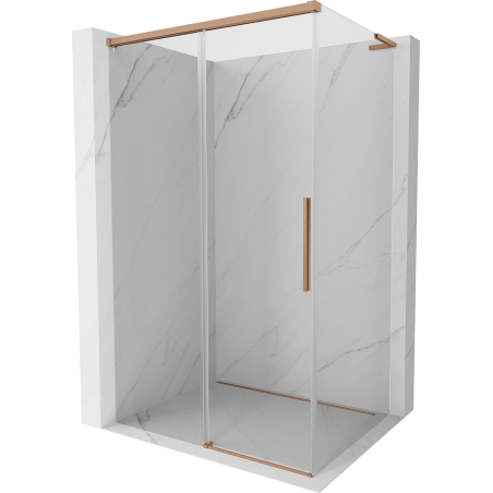 Mexen Rox L posuvná sprchová kabina 115 x 85 cm, transparentní, kartáčovaná měď - 8C2L-115-085-65-00