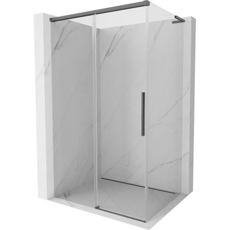 Mexen Rox L posuvná sprchová kabina 90 x 75 cm, transparentní, gun gray kartáčovaný - 8C2L-090-075-66-00