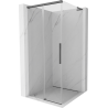 Mexen Rox L sprchový kout posuvný 100 x 100 cm, transparentní, kartáčovaná gun gray - 8C2L-100-100-66-00