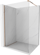 Mexen Kioto Sprchová stěna Walk-in 90 x 200 cm, transparentní 8 mm, růžové zlato - 800-090-101-60-00