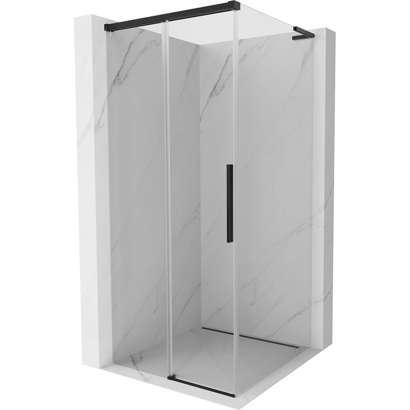 Mexen Rox L sprchová kabina posuvná 90 x 90 cm, transparentní, černá - 8C2L-090-090-70-00