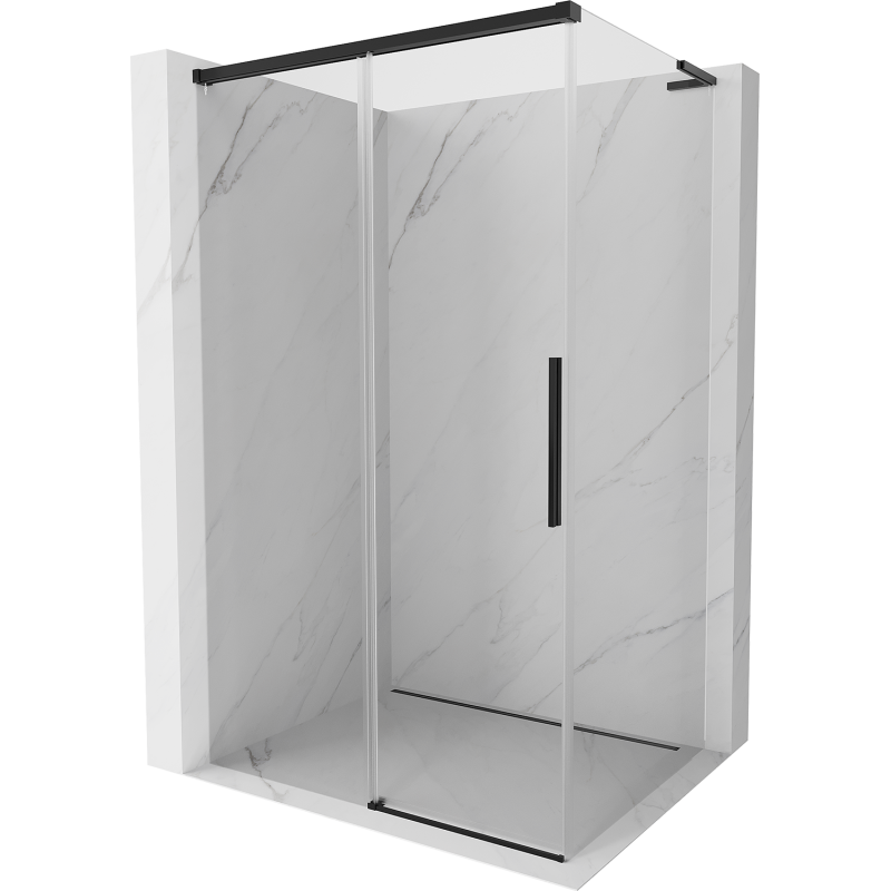 Mexen Rox L sprchový kout posuvný 90 x 95 cm, transparentní, černý - 8C2L-090-095-70-00