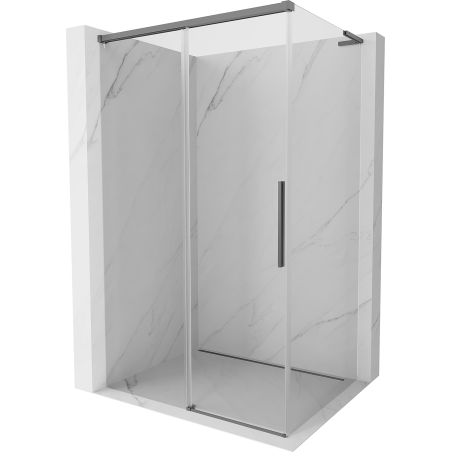 Mexen Rox L posuvná sprchová kabina 90 x 80 cm, průhledná, gun metal - 8C2L-090-080-95-00