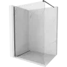 Mexen Kioto sprchová stěna Walk-in 80 x 200 cm, transparentní 8 mm, černá - 800-080-101-70-00
