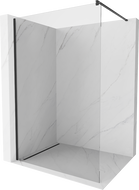 Mexen Kioto sprchová zástěna Walk-in 150 x 200 cm, průhledná 8 mm, černá - 800-150-101-70-00