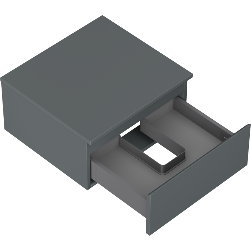 Mexen Orio koupelnová skříňka pod umyvadlo 50 cm s deskou, 1 zásuvka, grafitová matná - 91A10-05023-1-BFC66