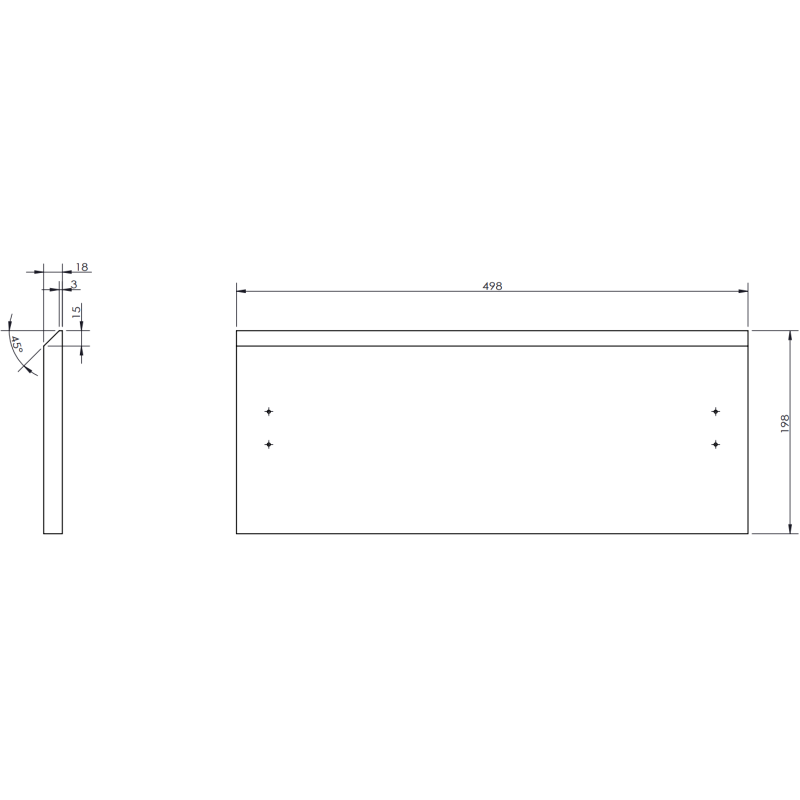 Mexen Orio koupelnová skříňka pod umyvadlo 50 cm s deskou, 1 zásuvka, černý lesk - 91A10-05023-1-BFC70