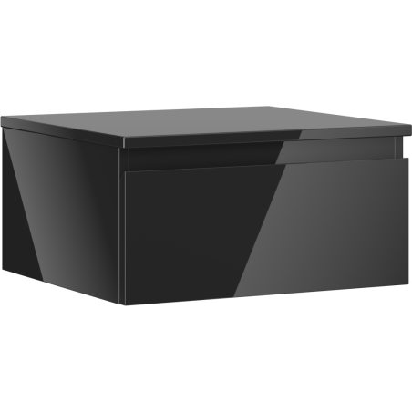 Mexen Orio koupelnová skříňka pod umyvadlo 50 cm s deskou, 1 zásuvka, černý lesk - 91A10-05023-1-BFC70