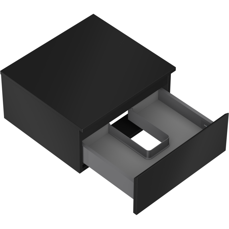 Mexen Orio koupelnová skříňka pod umyvadlo 50 cm s deskou, 1 zásuvka, černá matná - 91A10-05023-1-BFC71