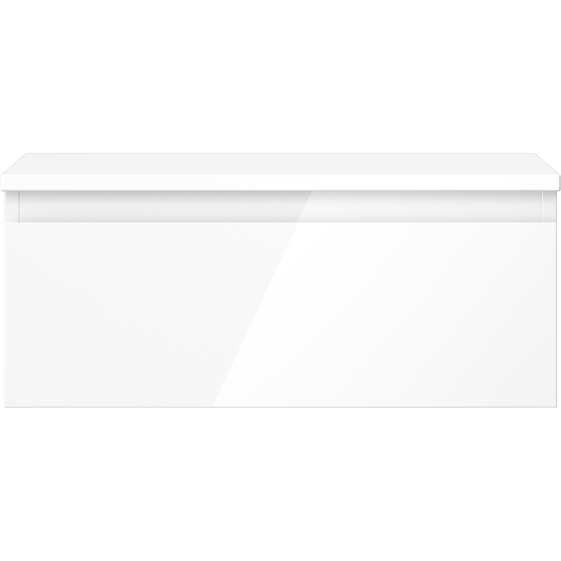 Mexen Orio koupelnová skříňka pod umyvadlo 60 cm s deskou, 1 zásuvka, bílý lesk - 91A10-06023-1-BFC00