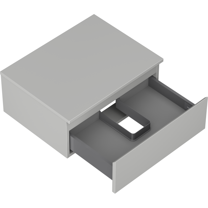 Mexen Orio koupelnová skříňka pod umyvadlo 60 cm s deskou, 1 zásuvka, šedá matná - 91A10-06023-1-BFC62