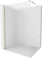 Mexen Kioto sprchová stěna Walk-in 90 x 200 cm, matné sklo 8 mm, zlatá - 800-090-101-50-30