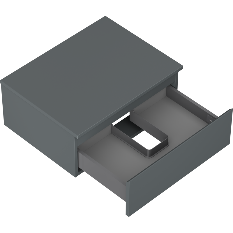 Mexen Orio koupelnová skříňka pod umyvadlo 60 cm s deskou, 1 zásuvka, grafit mat - 91A10-06023-1-BFC66