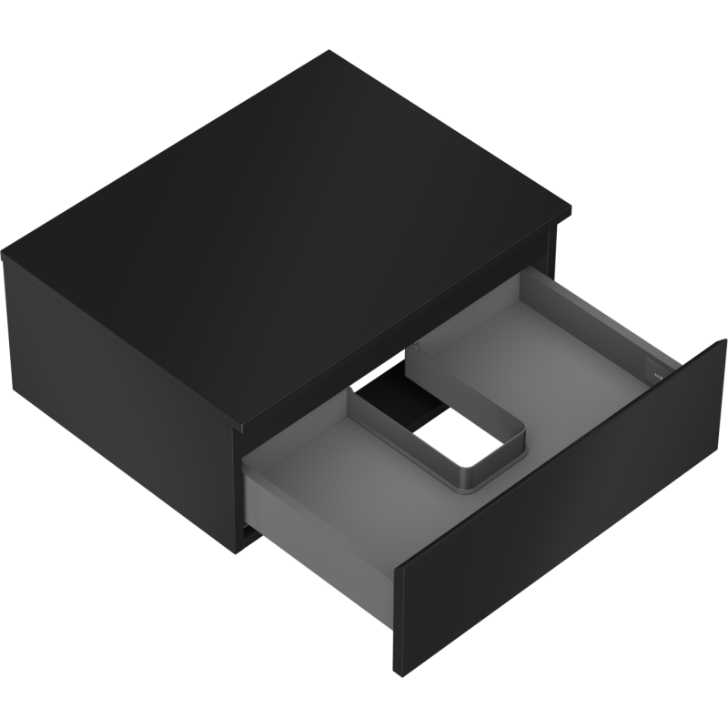 Mexen Orio koupelnová skříňka pod umyvadlo 60 cm s deskou, 1 zásuvka, černá matná - 91A10-06023-1-BFC71