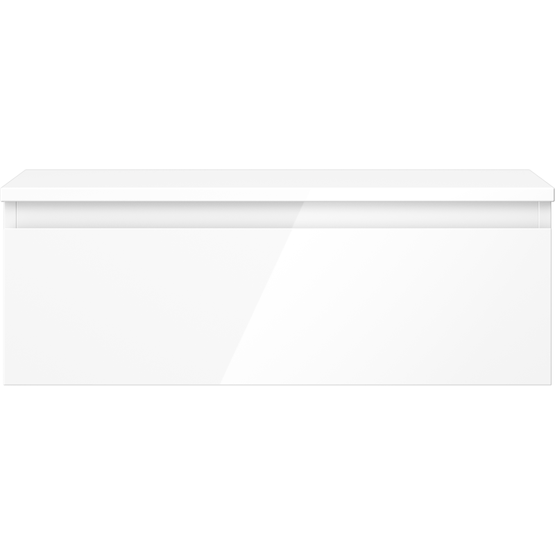 Mexen Orio koupelnová skříňka pod umyvadlo 70 cm s deskou, 1 zásuvka, bílý lesk - 91A10-07023-1-BFC00