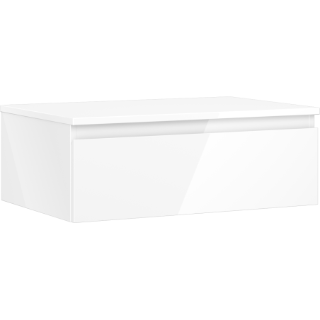 Mexen Orio koupelnová skříňka pod umyvadlo 70 cm s deskou, 1 zásuvka, bílý lesk - 91A10-07023-1-BFC00