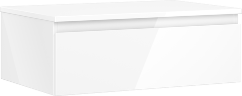 Mexen Orio koupelnová skříňka pod umyvadlo 70 cm s deskou, 1 zásuvka, bílý lesk - 91A10-07023-1-BFC00