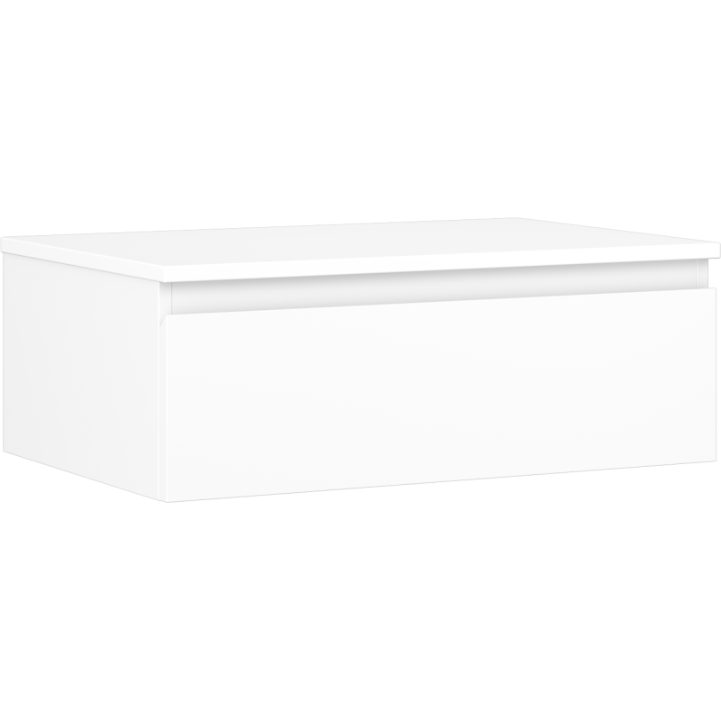 Mexen Orio koupelnová skříňka pod umyvadlo 70 cm s deskou, 1 zásuvka, bílá matná - 91A10-07023-1-BFC01