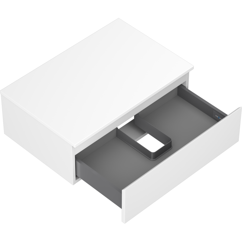 Mexen Orio koupelnová skříňka pod umyvadlo 70 cm s deskou, 1 zásuvka, bílá matná - 91A10-07023-1-BFC01