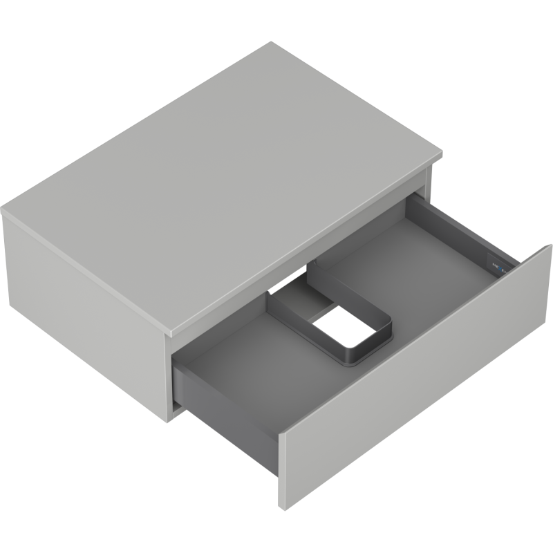 Mexen Orio koupelnová skříňka pod umyvadlo 70 cm s deskou, 1 zásuvka, šedá matná - 91A10-07023-1-BFC62